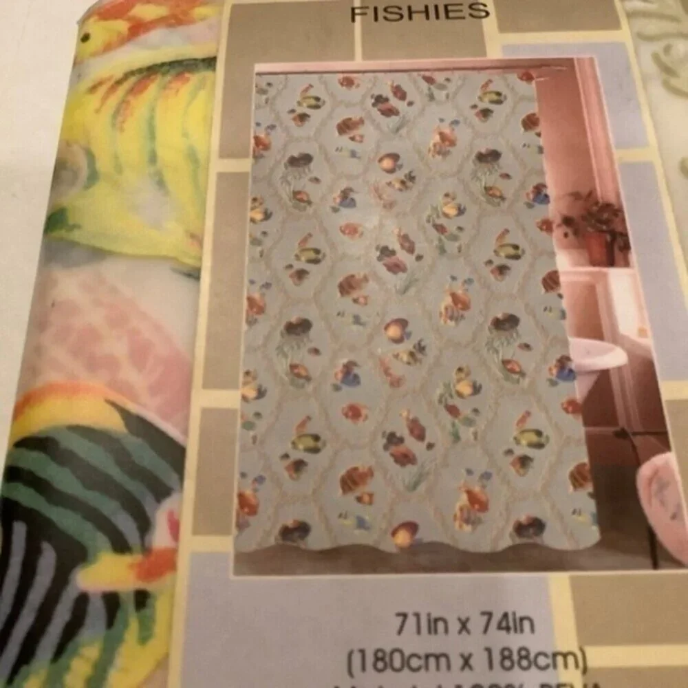 PEVA Fishes Shower Curtain NEW